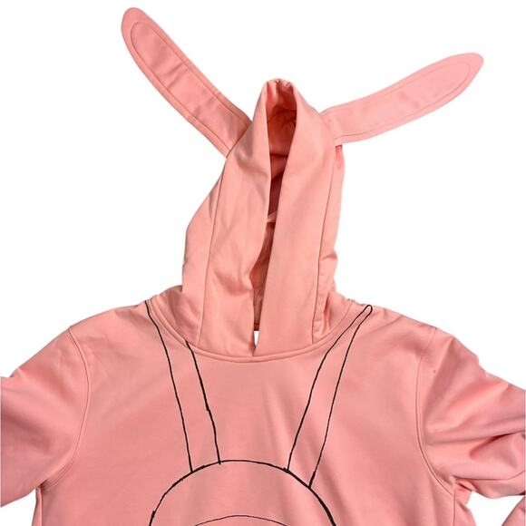 Fifi Lapin Pink Hoodie Bunny Ears Graphic Glasses Kawaii Cute Women’s Size M - Picture 6 of 9